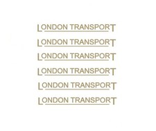 LONDON TRANSPORT FLEETNAME 1/76 SCALE MODEL BUS TRANSFERS