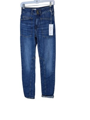 Pilcro The Wanderer Jeans Womens 23T Medium Wash High Rise Straight Tall Utility