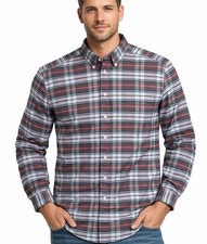 Vintage 90 s Tommy Hilfiger Y2K Crest Logo Plaid Men s L Red Button Down Shirt