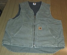 Vintage Carhartt Vest V26 ARG Sherpa Lined Men Size Large
