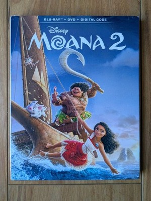 Moana 2 Blu Ray + DVD + digital code With Slipcover New and Sealed