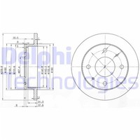 2X Delphi Bremsscheiben Vorne 230Mm Voll Passend FÜR Hyundai Atos | BG3618