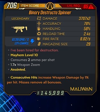 Borderlands 3 🔥Buy 1, Get 1 Free🔥 Any Level 72 SMGs - Any Anointment DLC4 - Picture 195 of 225