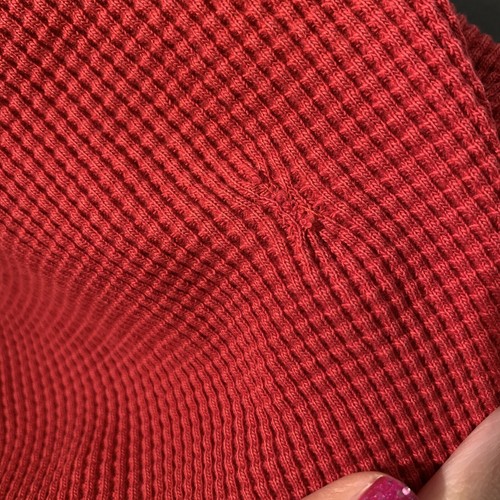 Polo Jeans Co Ralph Lauren Waffle Red Long Sleeve T Shirt Size Men's XL - Picture 9 of 9