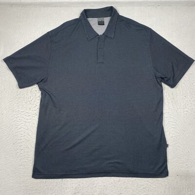 Nike Court Polo Shirt Dri Fit Mens 2XL XXL Blue Striped Short