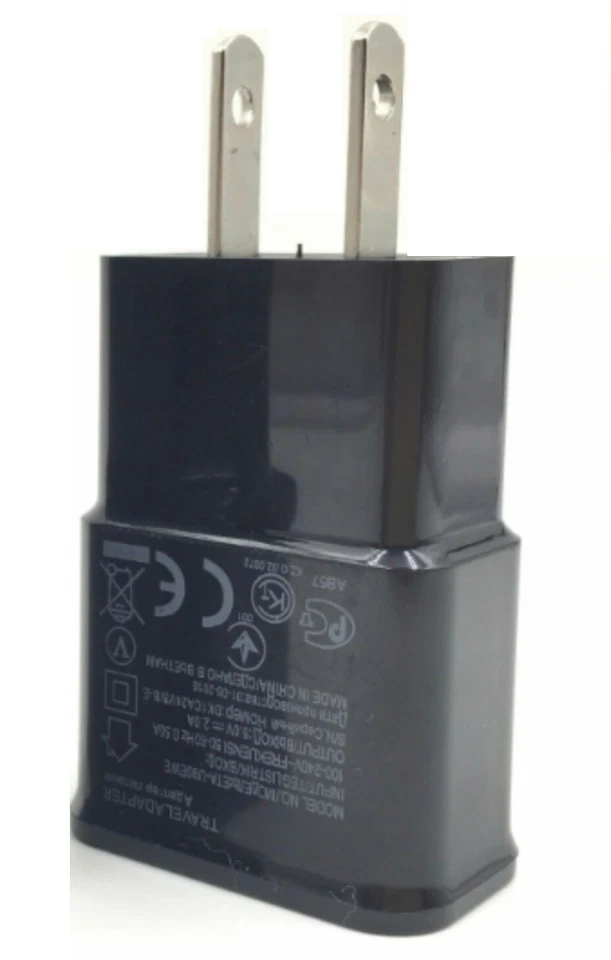 Wall Travel Charger + Micro USB Data Charging Cable Cord for LG Prime 2 G4 Black - Image 2 of 3