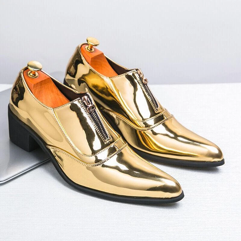 Gold Patent Leather Dress Shoes for Men for sale | eBay