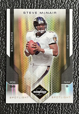  STEVE MCNAIR 2007 LEAF LIMITED SPOTLIGHT GOLD REFRACTOR #'d 6/10! RAVENS!