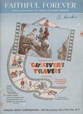 Faithful Forever 1939 Vintage Sheet Music Gulliver's Travels Leo Robin Famous