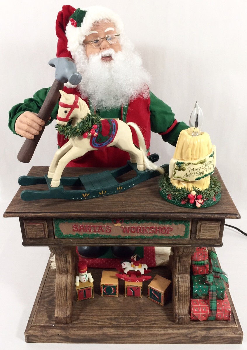 Holiday Creations Santa TOY WORKSHOP Animated Music Light