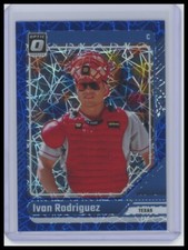 2024 Donruss Baseball #35 Ivan Rodriguez Optic Blue Velocity