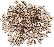 MAGICLULU Craft Letters 200PCS Small Wooden Alphabet Letters 0.6/15Mm Unfinished