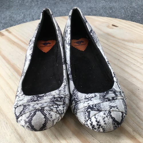 Rocket Dog Shoes Womens 7.5 M Snake Pattern Slip On Ballet Flats White Fabric - Picture 7 of 16