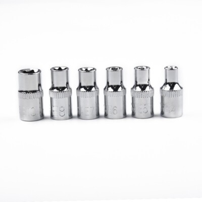 6x 1/4zoll Steckschl??ssel Satz Au?en Torx N??sse E4-E10 Steckn??sse Nuss Kit