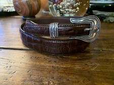 Large Chacon James Reed Style Sterling Silver Belt Buckle 39-41-1.25/.75    