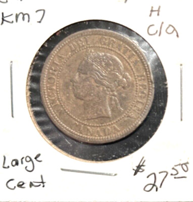 Canada 1882 H C/A large cent KM 7