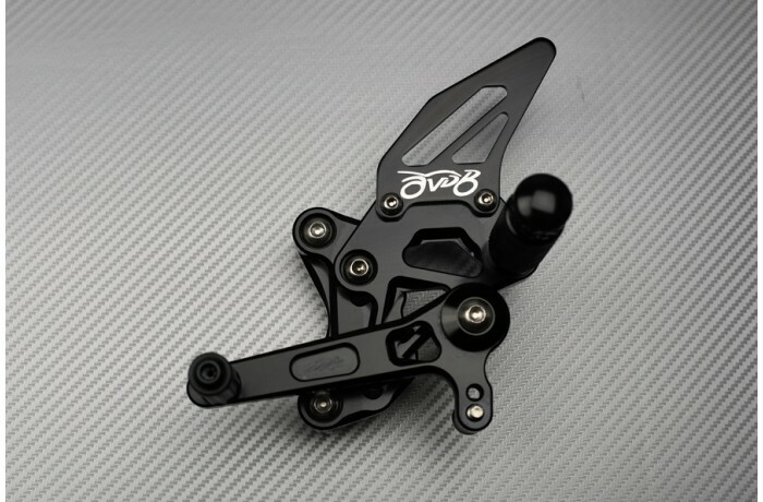 Commandes reculées AVDB dorées en alu CNC pour Ducati 848 SBK