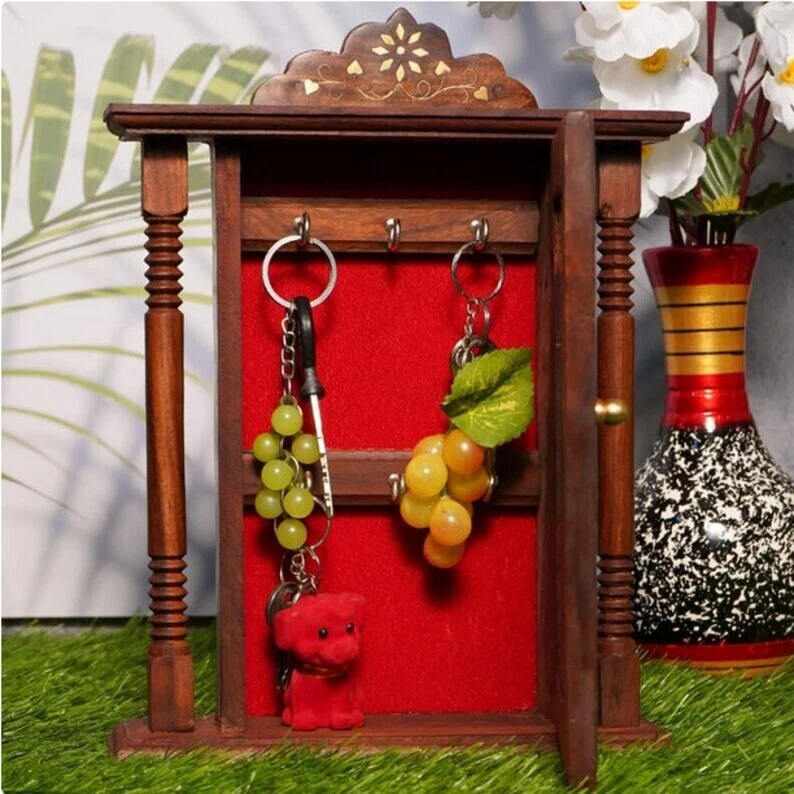 Caja de llaves hecha a mano/decoración de pared/decoración del hogar/caja de llaves/ganchos para llaves/caja de llaves para colgar en la pared wo Foto 4 de 4