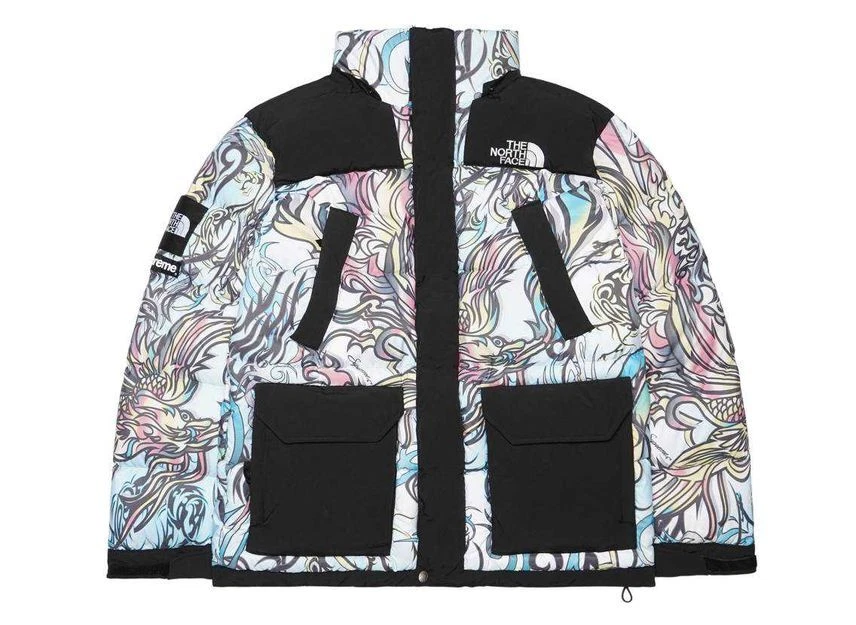 Parka Supreme The North Face 700 Fill Down multicolore dragon