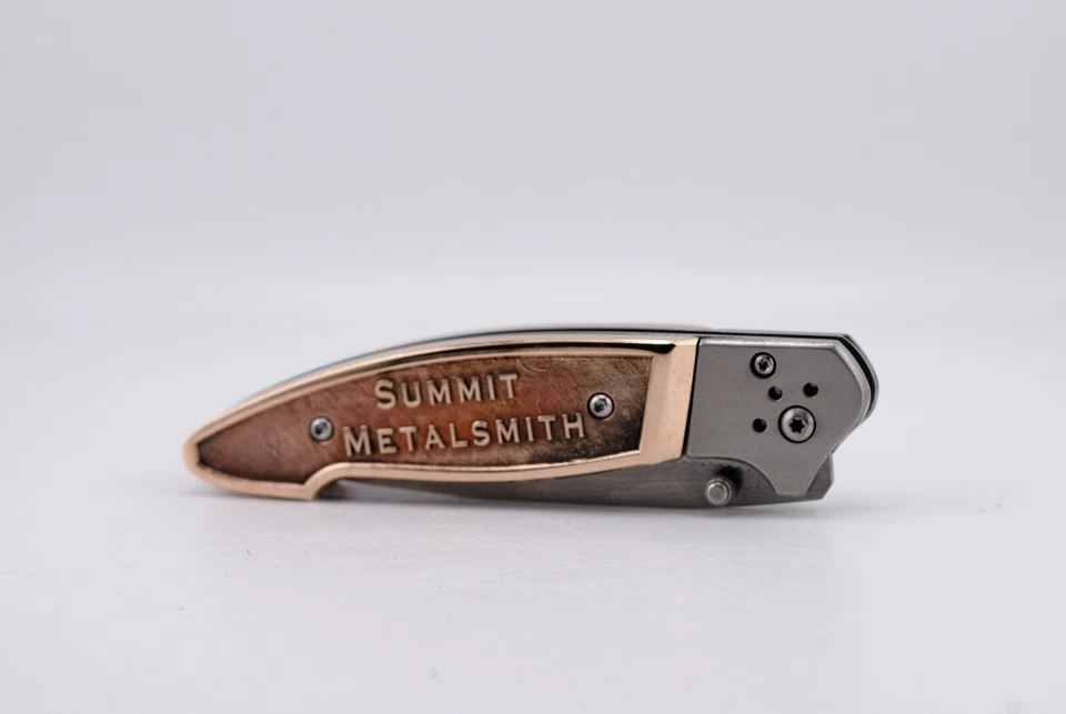 Cuchillo de agarre de bronce clásico personalizado | Diseña tu propio cuchillo de bronce fundido | Verte a mano Foto 4 de 4