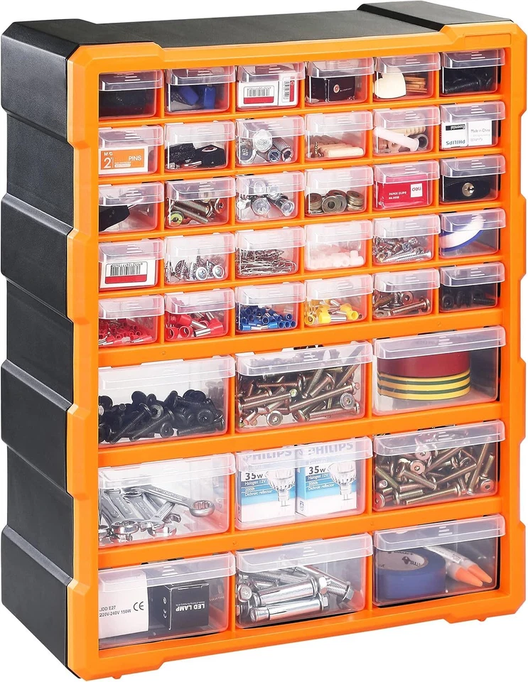 39 Fächer Sortimentskasten Werkstatt Sortierbox Sortierkasten Kleinteilemagazine - Bild 2 von 4