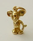 SOLID 9K 9ct Yellow GOLD 3D MICKEY MOUSE ANIMAL Charm Pendant RRP $389