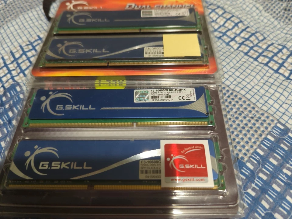 G. Skill DDR3-1333 F3-10600CL8D-4GBHK RAM 8GB (4X2GB) 1.50v Intel XMP ready - Image 3 of 4