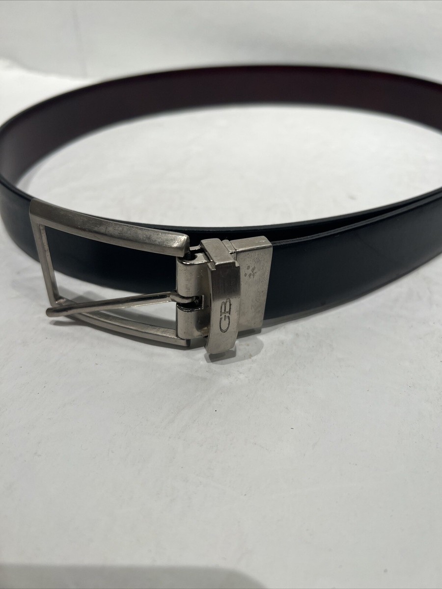 Geoffrey Beene Mens Sz 34 Reversible Belt Brown / Black Business