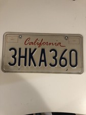 TARGA AUTO AMERICANA ORIGINALE. STATO: CALIFORNIA