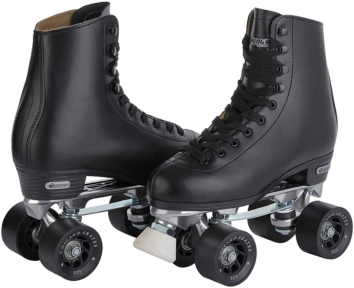 Mens Premium Leather Lined Rink Roller Skate Comfort Fit