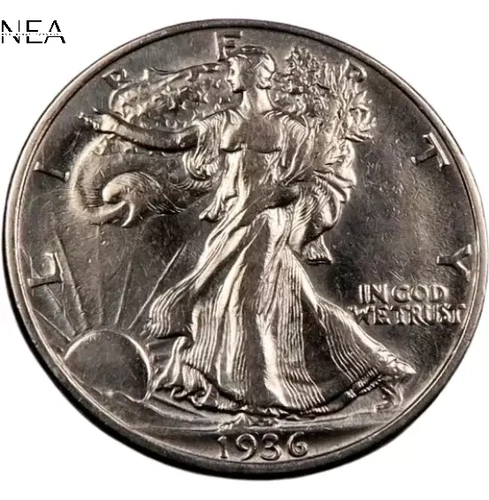 1936 Walking Liberty Half Dollar ~ Borderline Uncirculated AU++ ~ 90% Silver