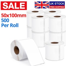 Blank White Self Adhesive Sticky Address Printer Labels 50X100mm 2x4"