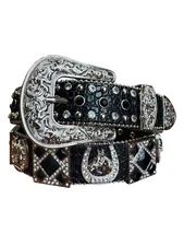 Horse Western Style Cowboy Belt Cinto Vaquero Con Caballo Rodeo Cinto Concho