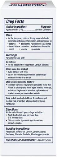 Aquaphor Itch Relief Ointment, Maximum Strength 1% Hydrocortisone Relieves Itch - Picture 3 of 7