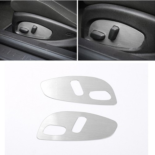 2PCS Aluminium Seat Adjust Control Panel Cover Trim For Chevrolet Camaro 2017+