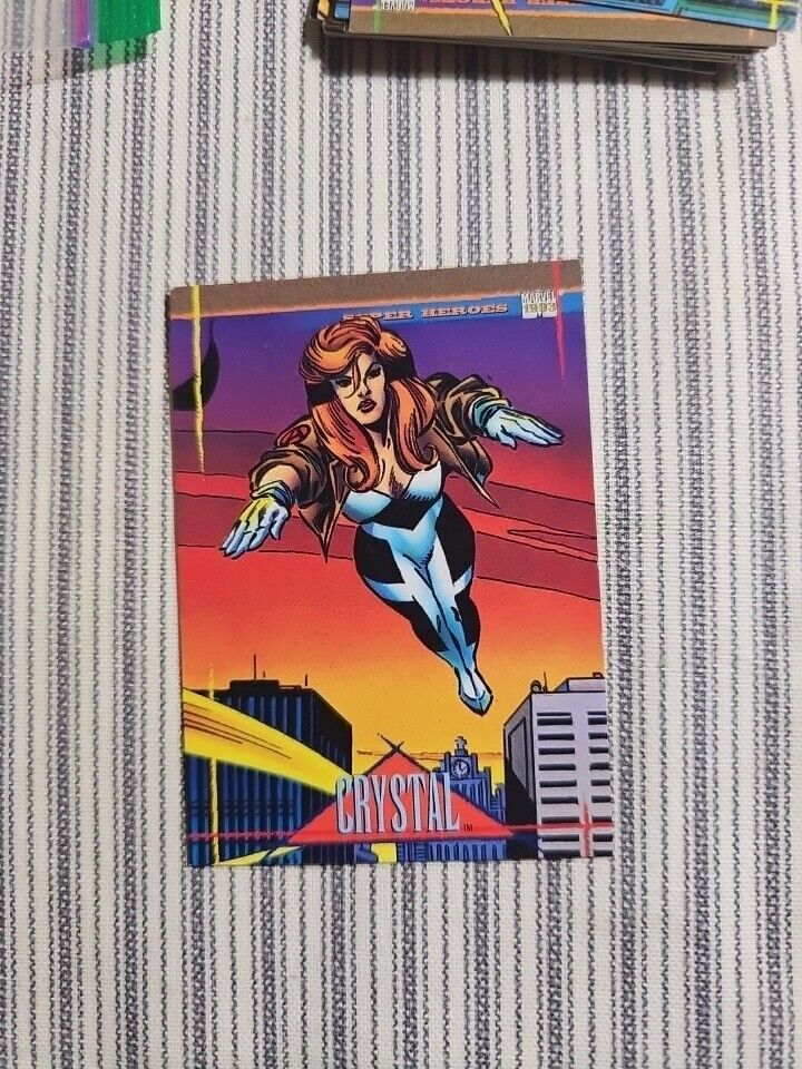 1993 Skybox Marvel Universe Series IV Base Card #92 CRYSTAL