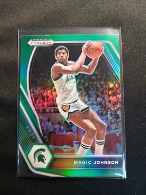 2021-22 Panini Prizm Draft Picks Basketball Magic Johnson #86 Green
