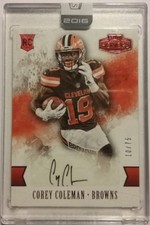 2016 Panini Honors COREY COLEMAN Auto Rookie Red /75 