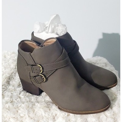 Life Stride New  Womens Brown Heeled Booties Size 7 Cottage Western Cowgirl Boho