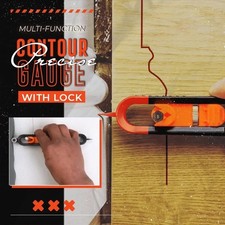 Profile Scribing Ruler Contour Gauge with Lock - Precise Scribe Tool Woodworking
