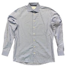 Eton Contemporary Shirt Mens 41/16 Poplin Linen Blend Preppy Office Tech Quality
