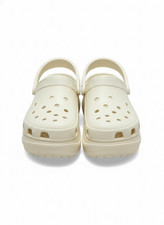 Crocs Women's Classic Bae Clogs Bone W8 Platform Sandals