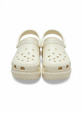 Crocs Women's Classic Bae Clogs Bone W8 Platform Sandals