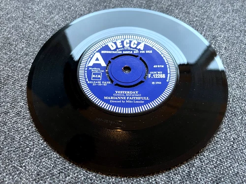 MARIANNE FAITHFULL YESTERDAY 1965 UK DEMO VINYL 7" THE BEATLES ROCK POP 45
