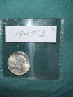 1947-D Washington 25C Silver Quarter / UNC