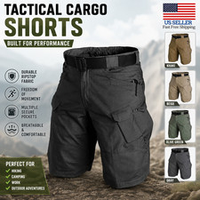 Mens Summer Tactical Short Cargo Outdoor Wate...