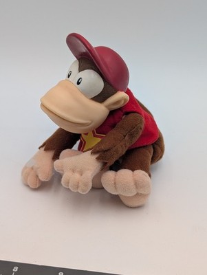 Donkey Kong 64 Diddy Kong Plush Toy Site 6 Inch Vinyl Head Stuffed