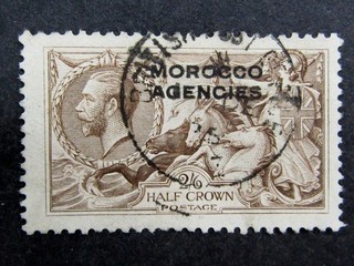 nystamps Great Britain Offices Abroad Morocco Stamp # 217 Used G21y1296