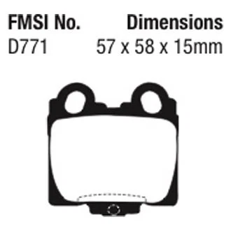 For Lexus SC430 2002-2010 EBC DP41224R Yellowstuff Rear Brake Pads - Image 2 of 3