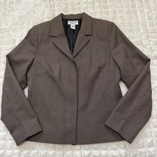Vintage PENDLETON Women s 12 Virgin Wool Brown Blazer Academic Preppy Jacket